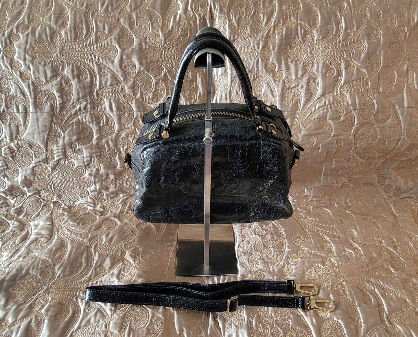 Gianfranco Ferre: black leather bag