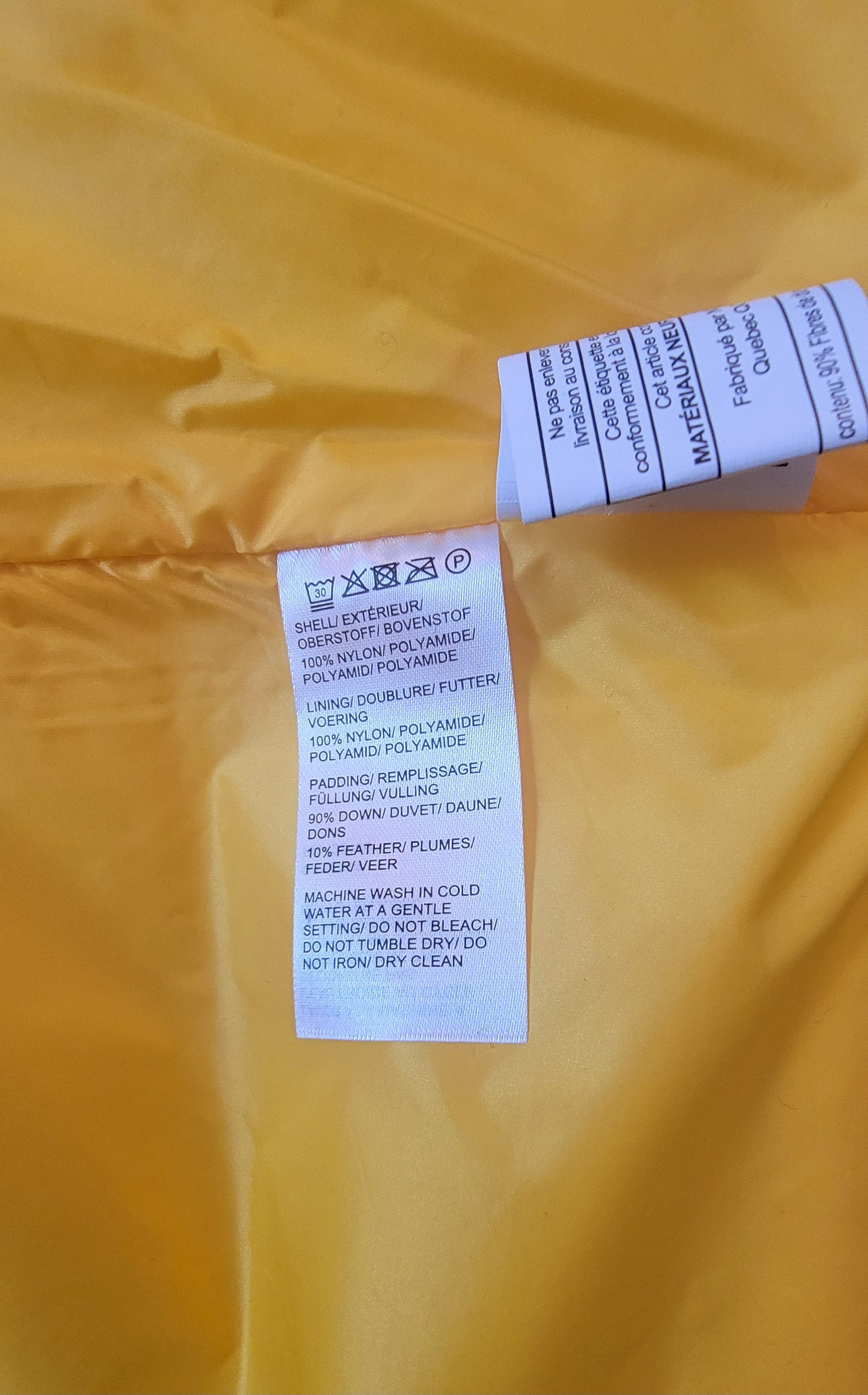 Core Life Packable Down Puffer Yellow Jacket - NEW WITH TAGS