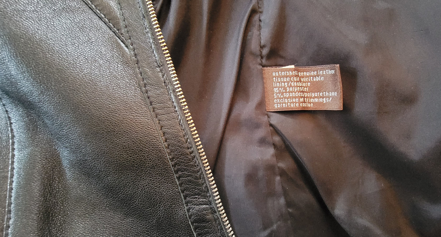 Danier Women's Italian Leather Jacket Black XS