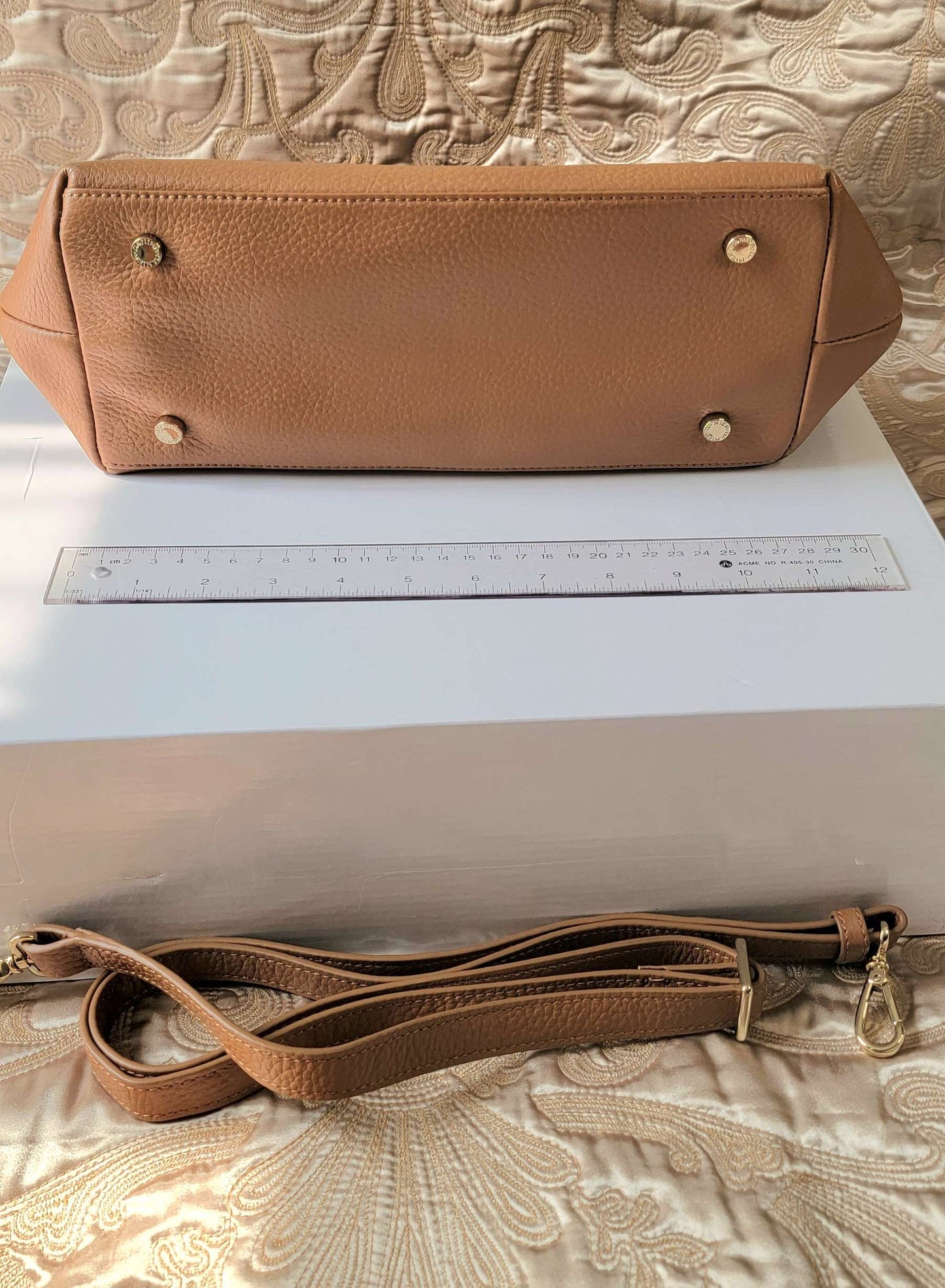 Danier: Large Light Brown Leather Satchel