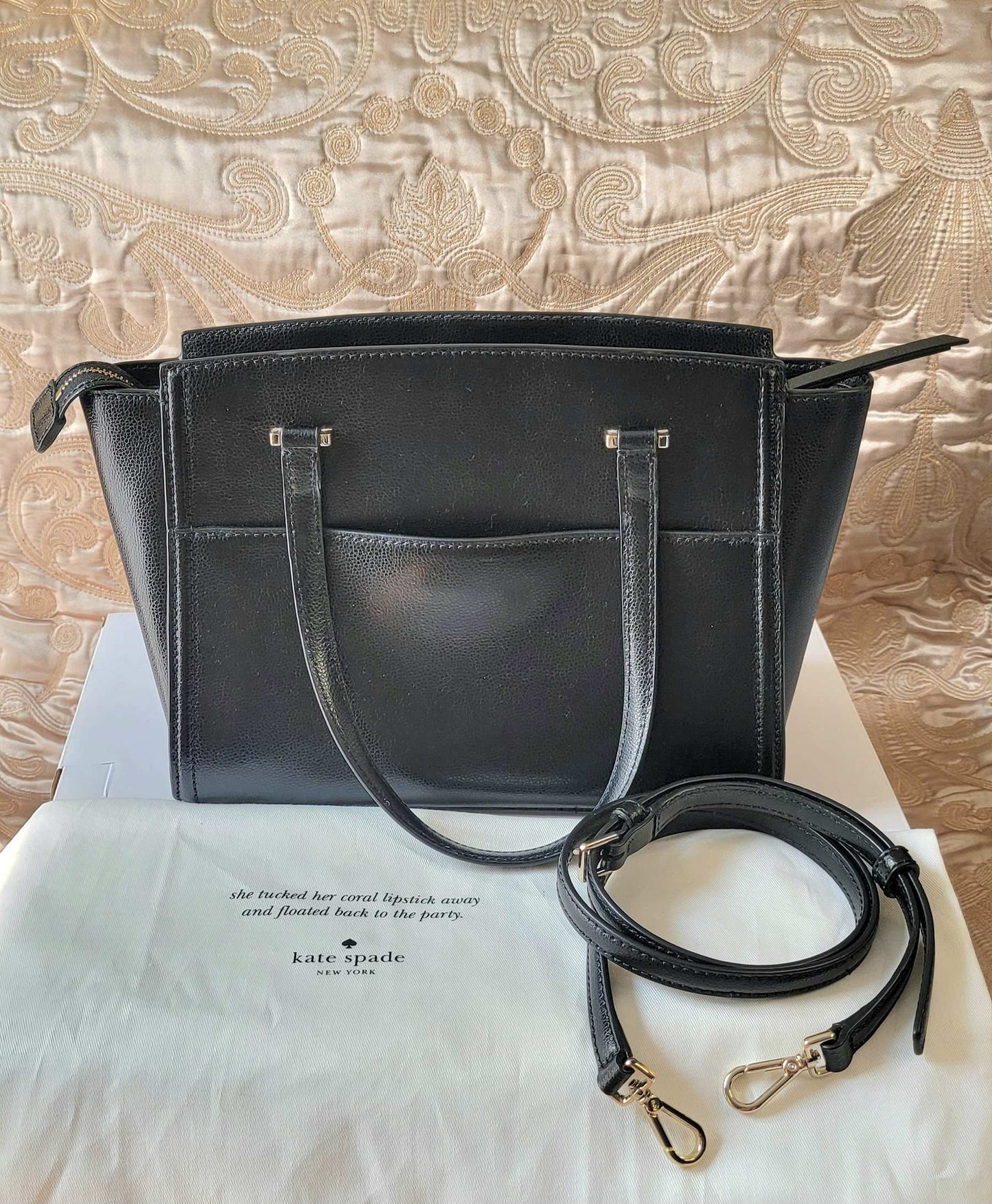 Kate Spade: Black Leather Handbag