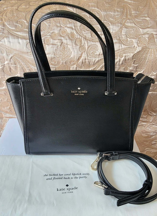 Kate Spade: Black Leather Handbag