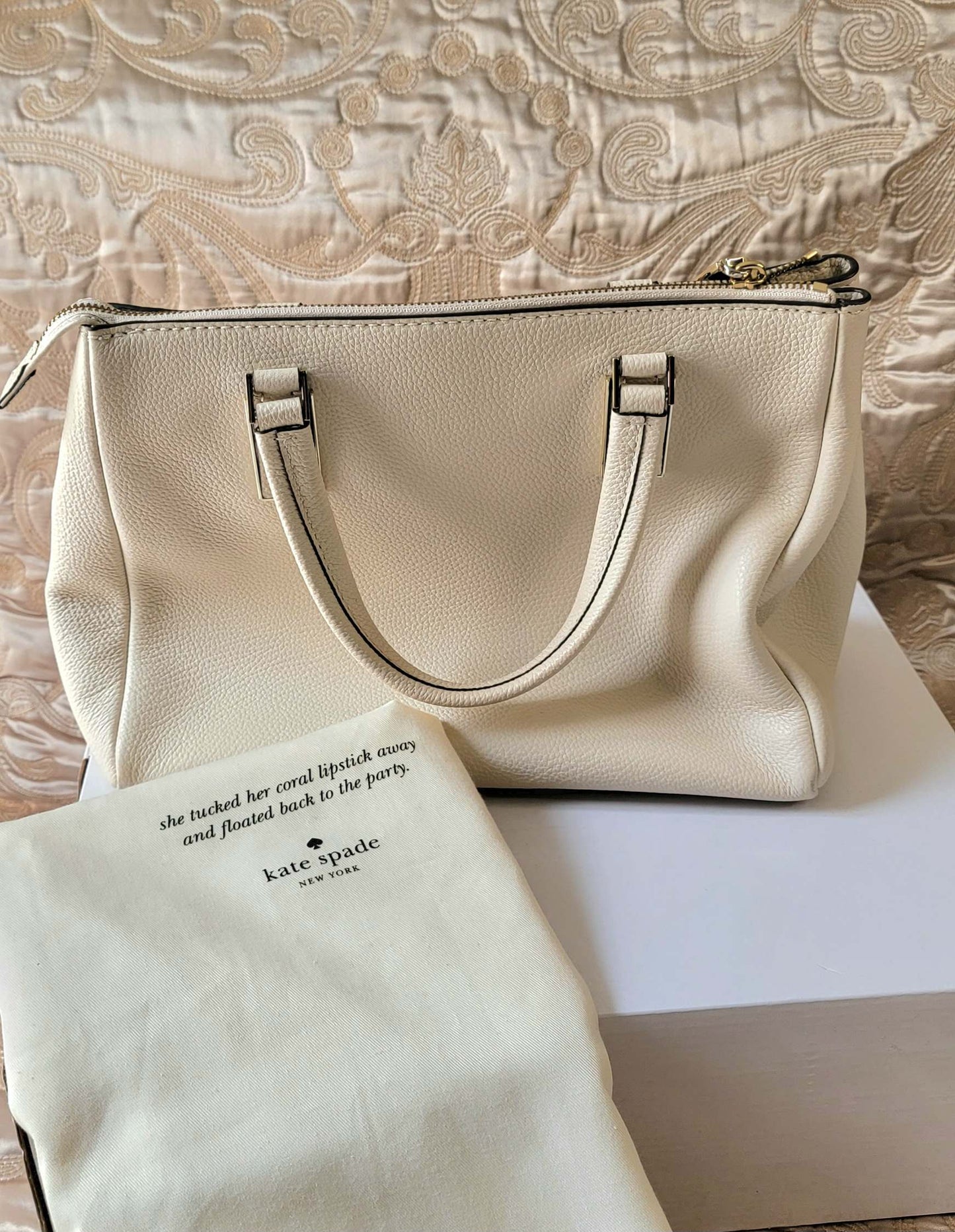 Kate Spade: Cream Leather Handbag