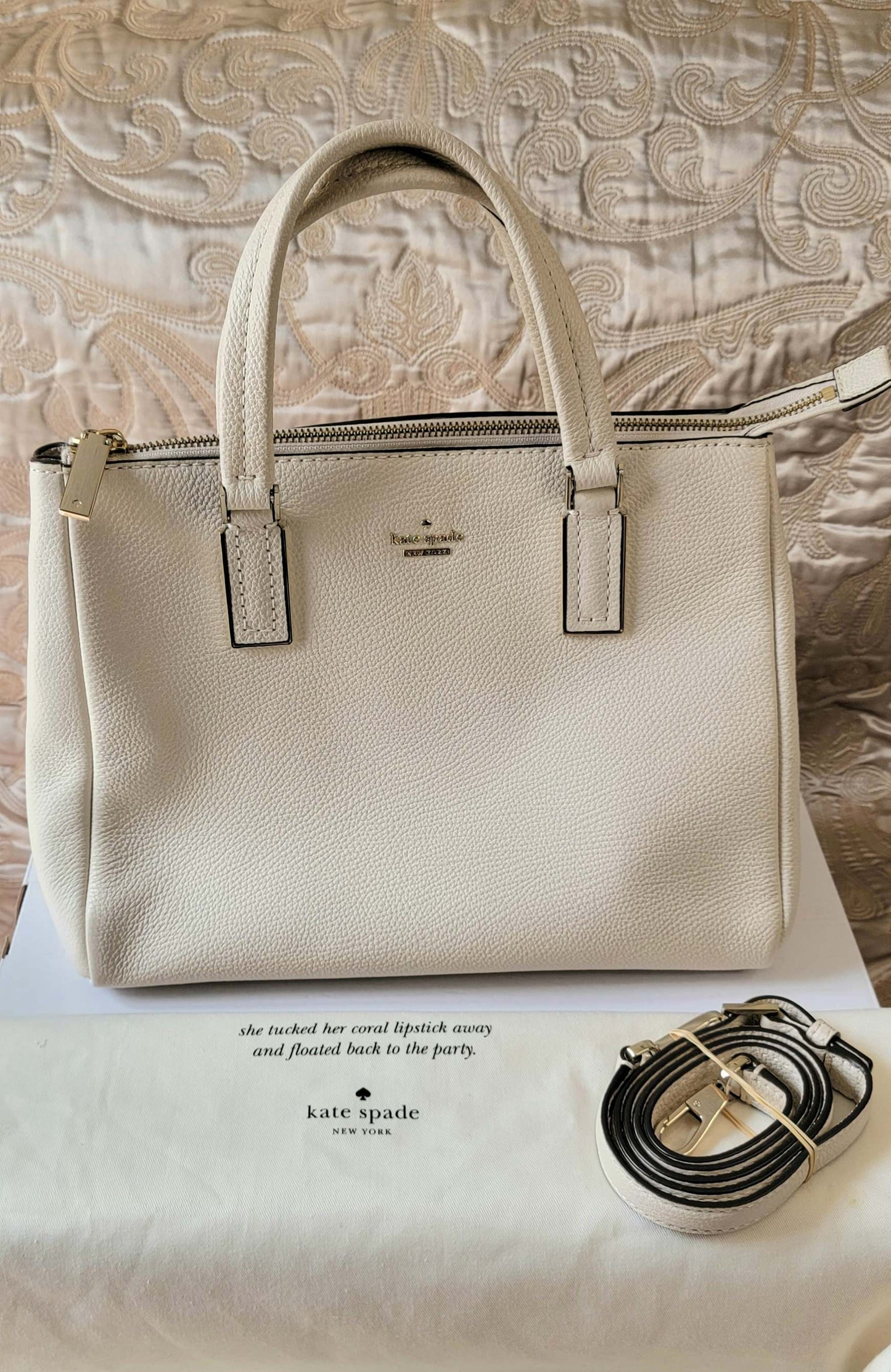 Kate Spade: Cream Leather Handbag