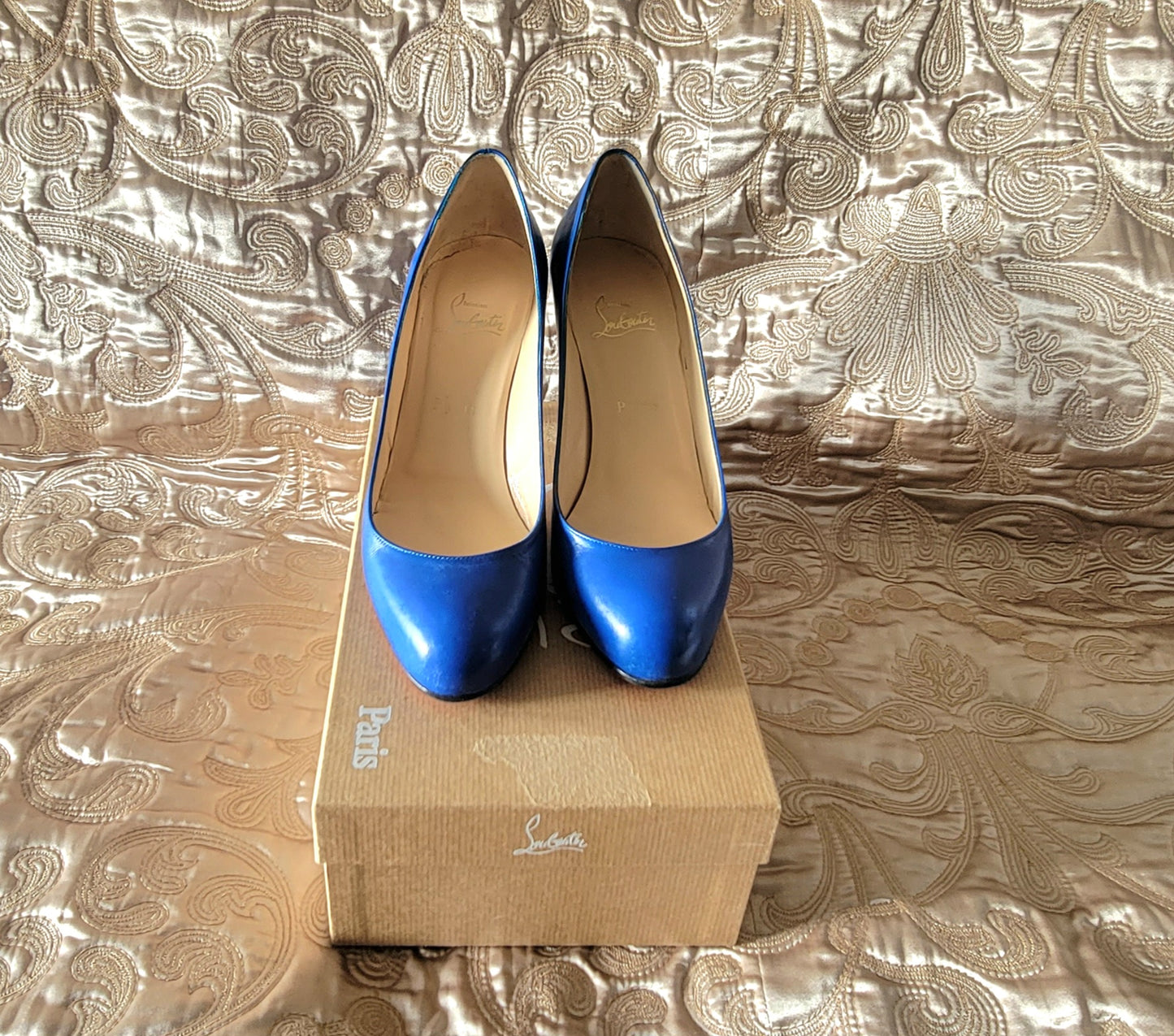 Christian Louboutin: Simple Pump 85 Blue Size 39 - "Like New"