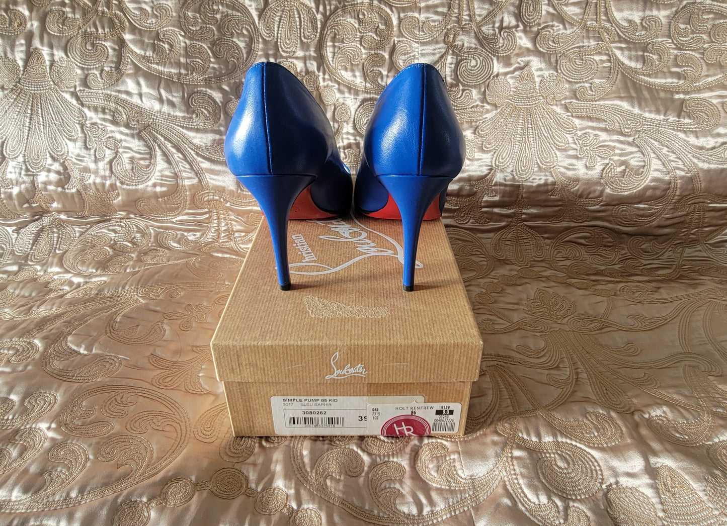 Christian Louboutin: Simple Pump 85 Blue Size 39 - "Like New"