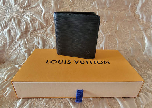 Louis Vuitton: Men's Epi Leather Black Compact Wallet