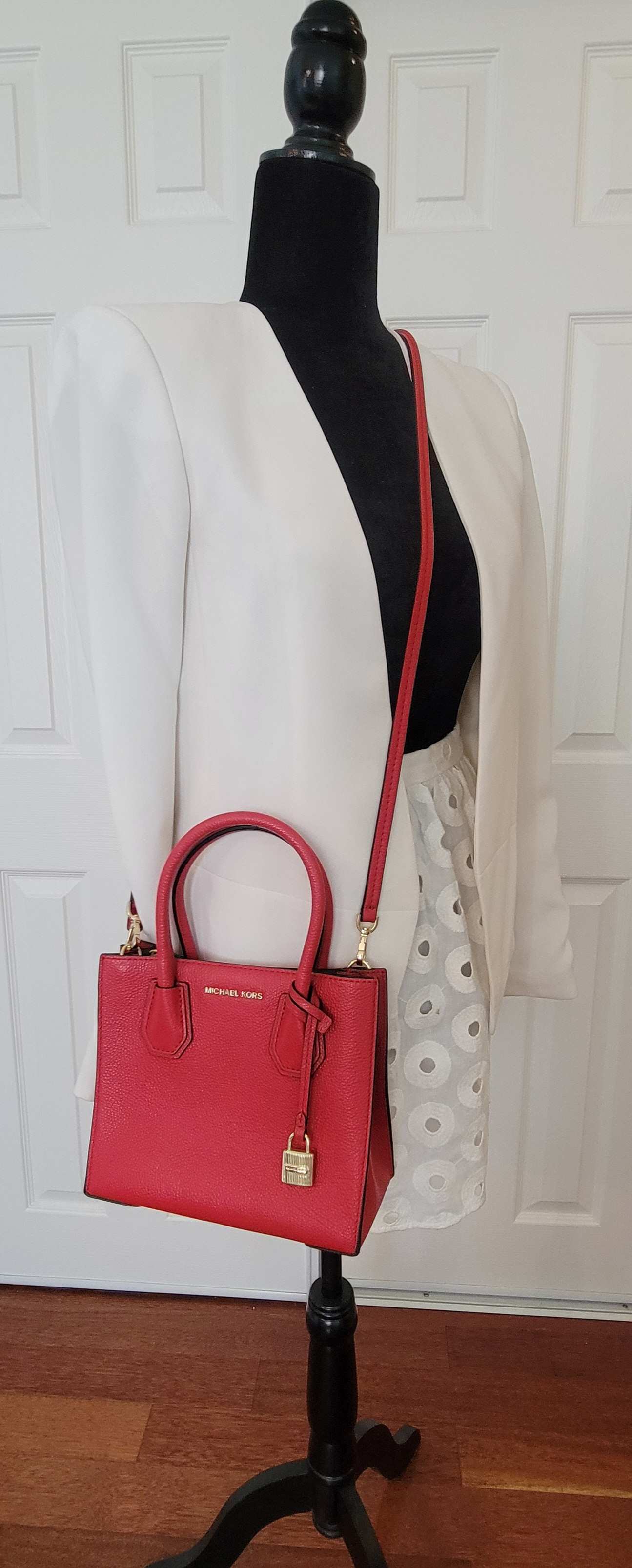 Michael Kors: Red Leather Handbag