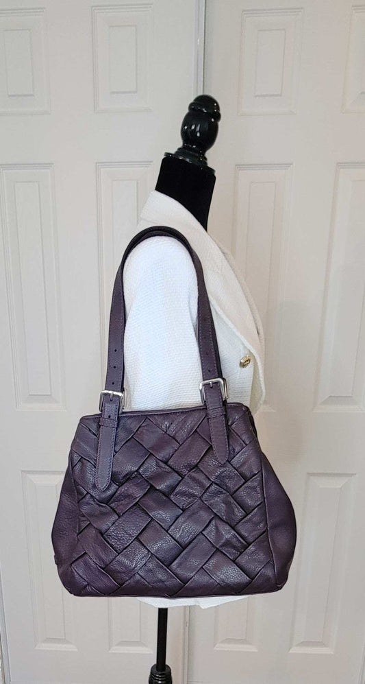 Cole Haan: Leather Braid Large Shoulder Bag