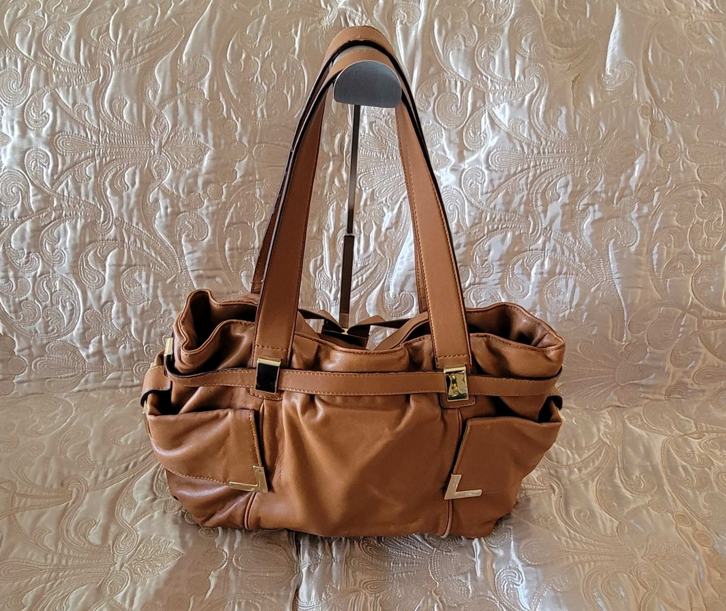 Michael Kors: Brown Tan Leather Handbag