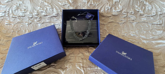 Swarovski: Necklace Choker, Black Crystal-NEW WITH TAGS/BOX