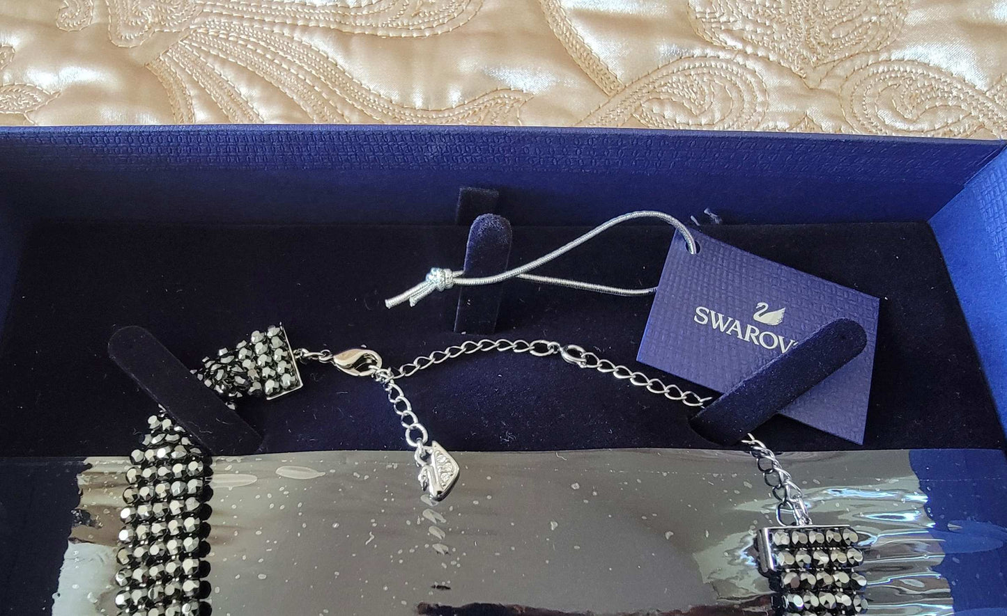 Swarovski: Necklace Choker, Black Crystal-NEW WITH TAGS/BOX