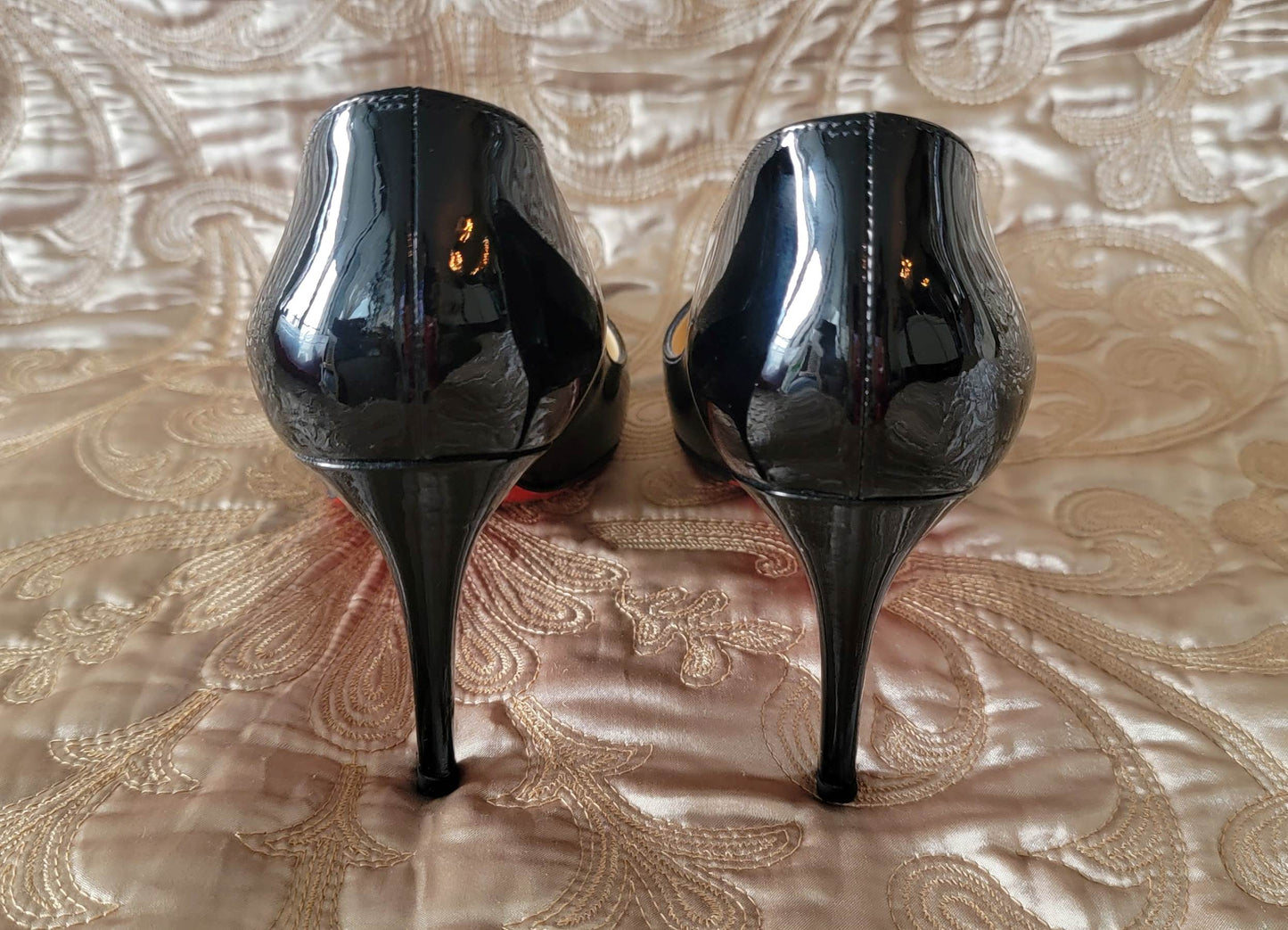 Christian Louboutin: Pigalle Black Patent Leather Size 36 1/2 - "Like New"