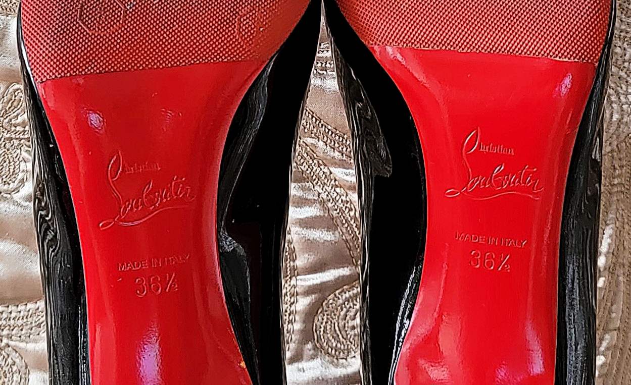 Christian Louboutin: Pigalle Black Patent Leather Size 36 1/2 - "Like New"