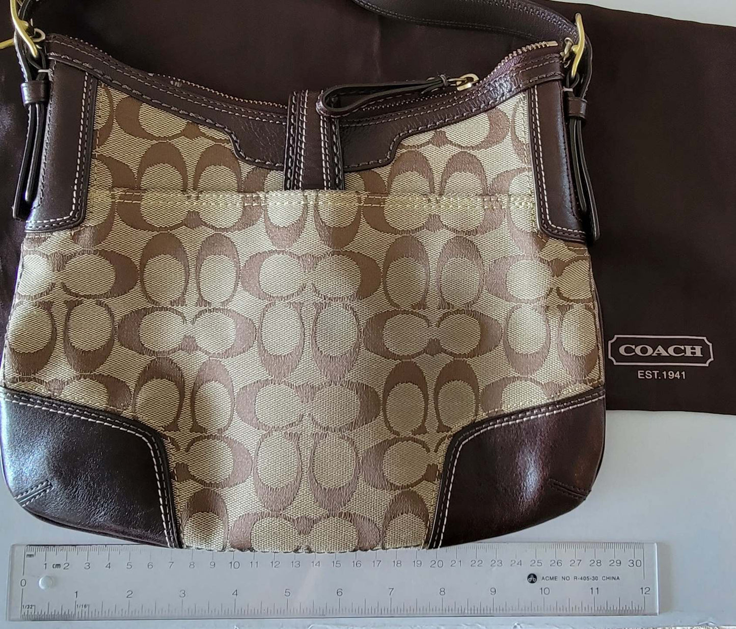 Coach: Signature Fabric Cross-body Bag Brown