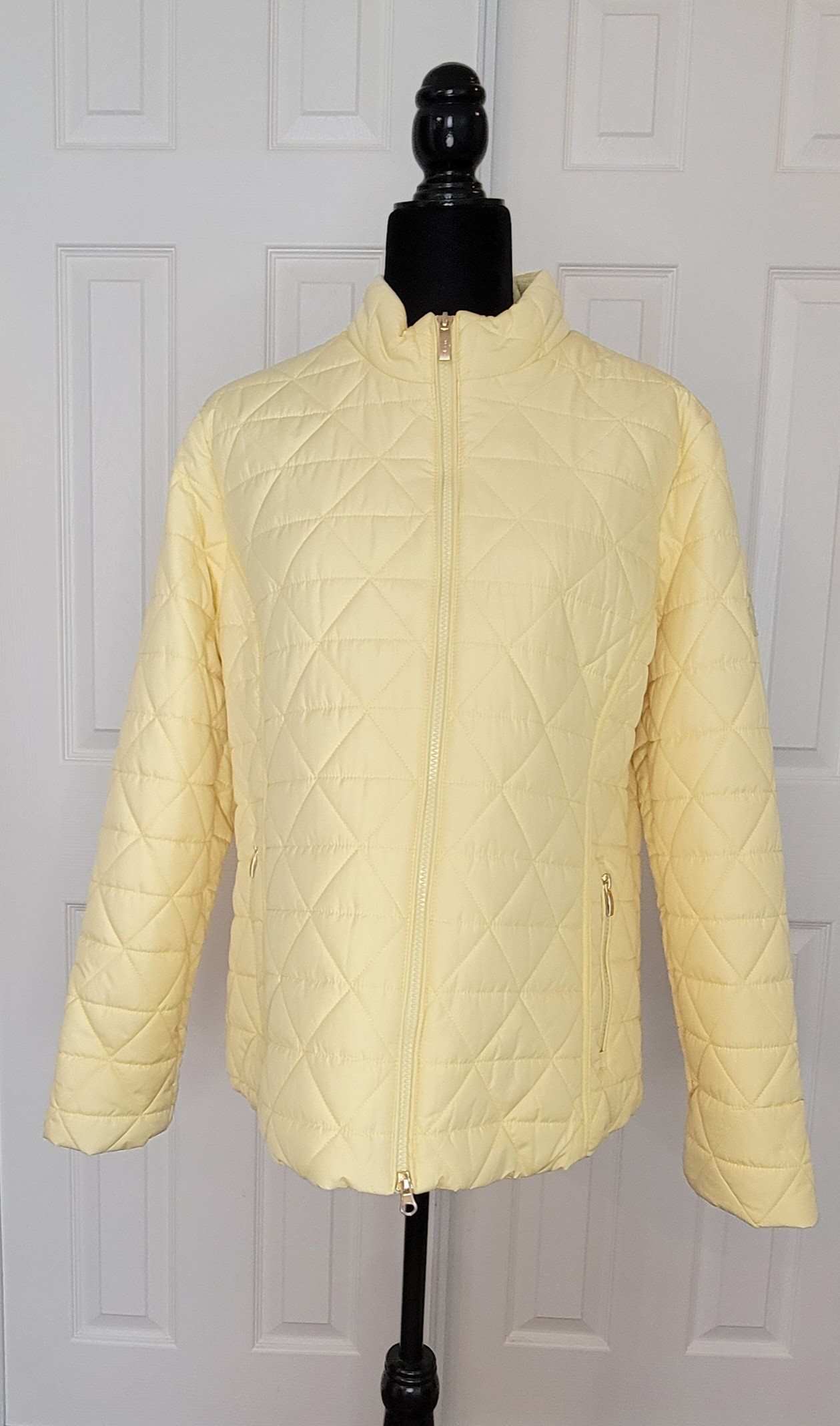 Olsen: Quilted Yellow Jacket XL/16 Water Repellant - NEW WITH TAGS