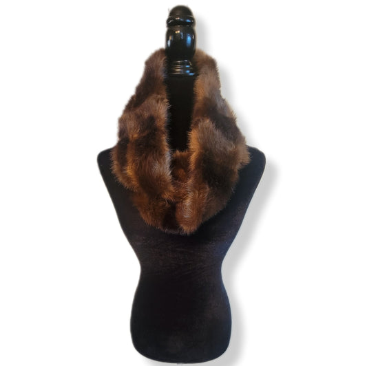 Women's Faux Fur Infinity Brown Scarf